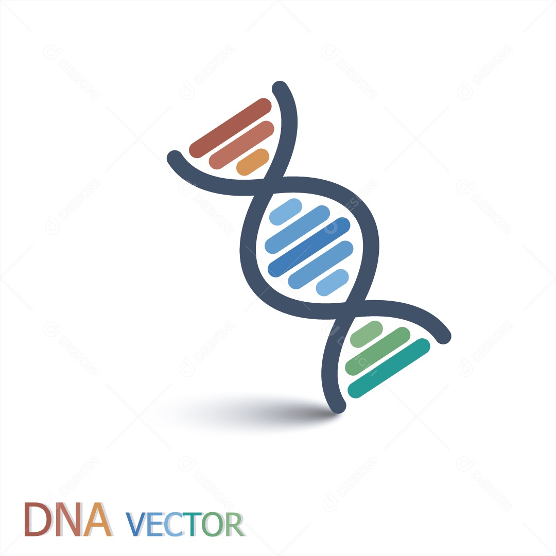 Modelo de Logo do DNA Ilustração Vetor EPS Editável