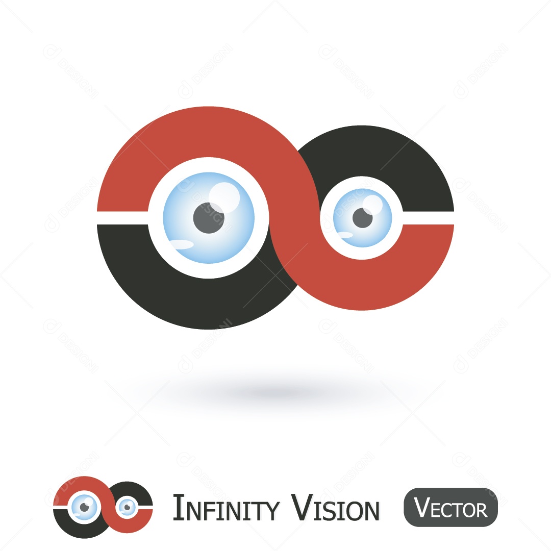 Visão do Infinito Logo Ilustração Vetor EPS Editável