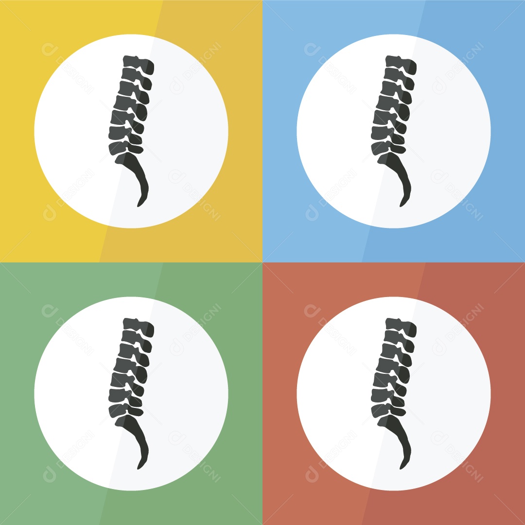 Ícone de Coluna Humana Ilustração Vetor EPS