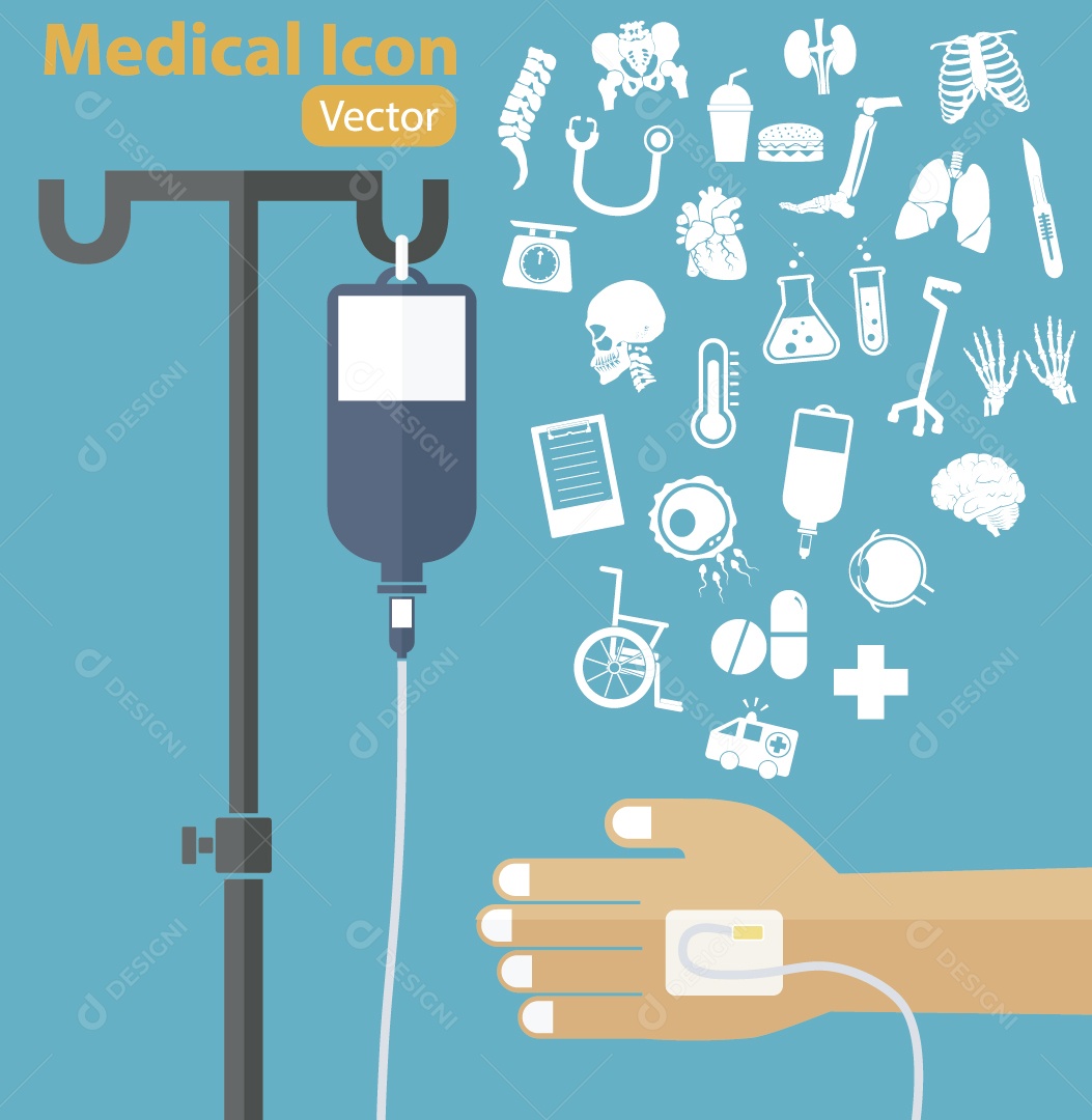 Soro Fisiológico Ilustração Vetor EPS