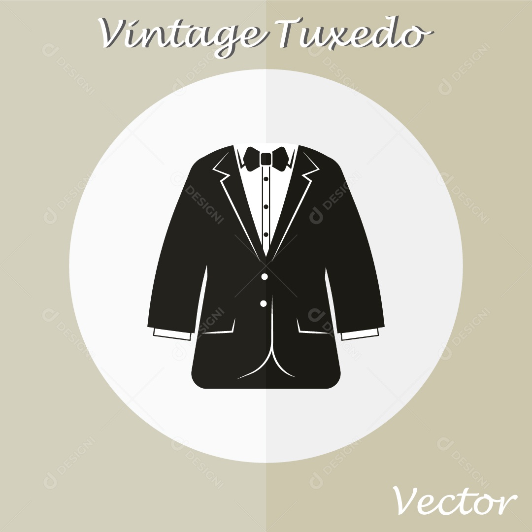 Terno de Negócios Vintage Ilustração Vetor EPS