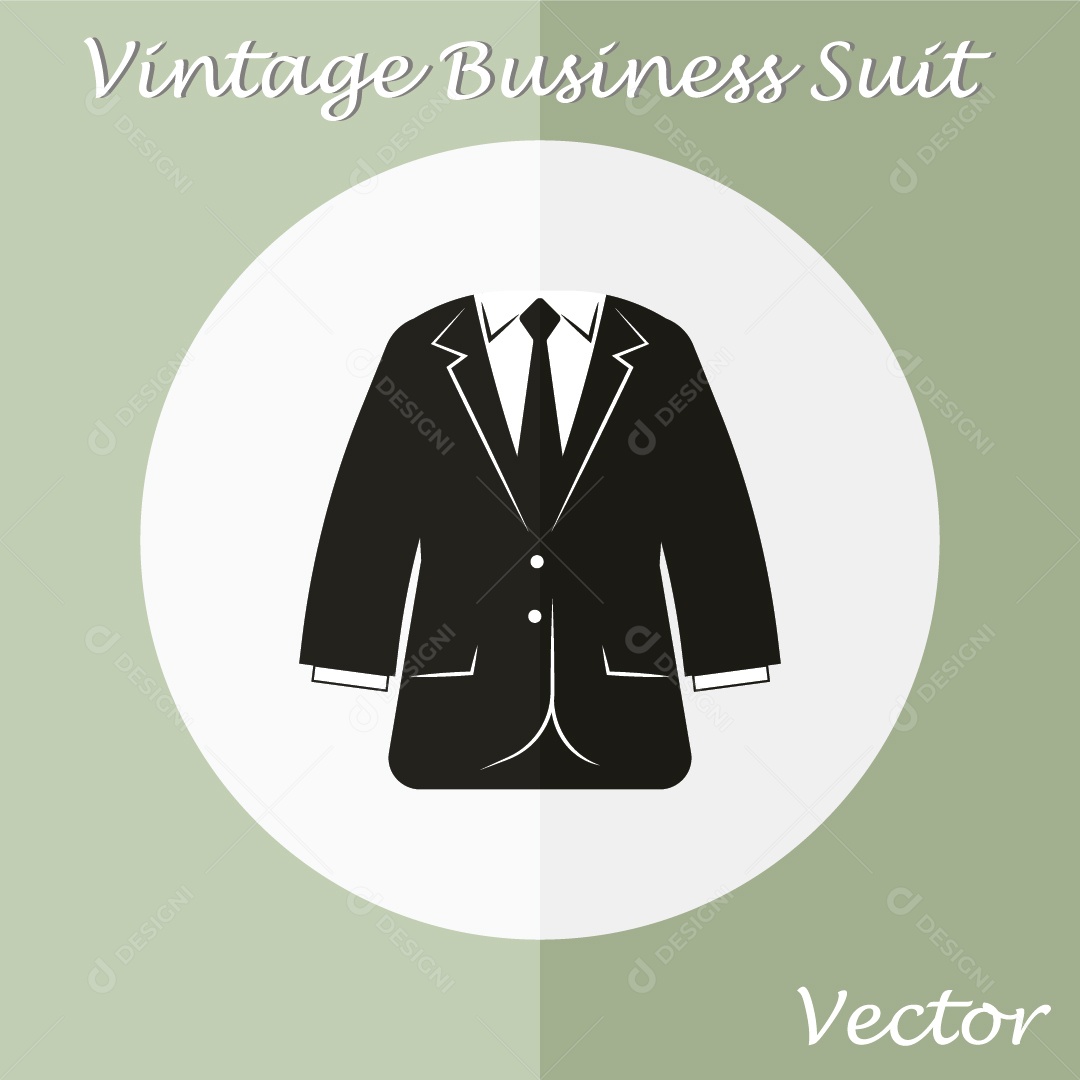 Terno de Negócios Vintage Ilustração Vetor EPS