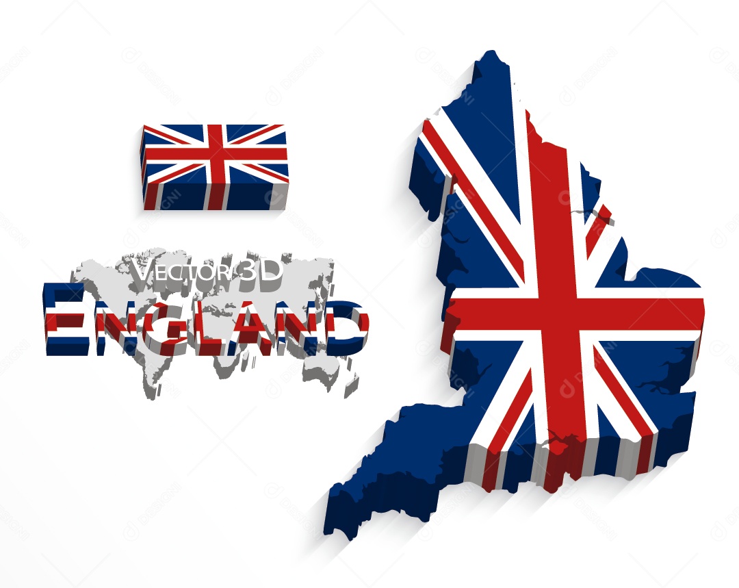 Mapa da Inglaterra Ilustração Vetor EPS