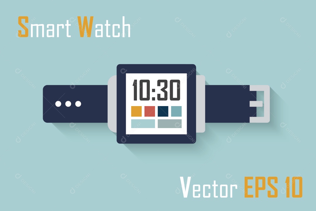 Smartwatch Ilustração Vetor EPS