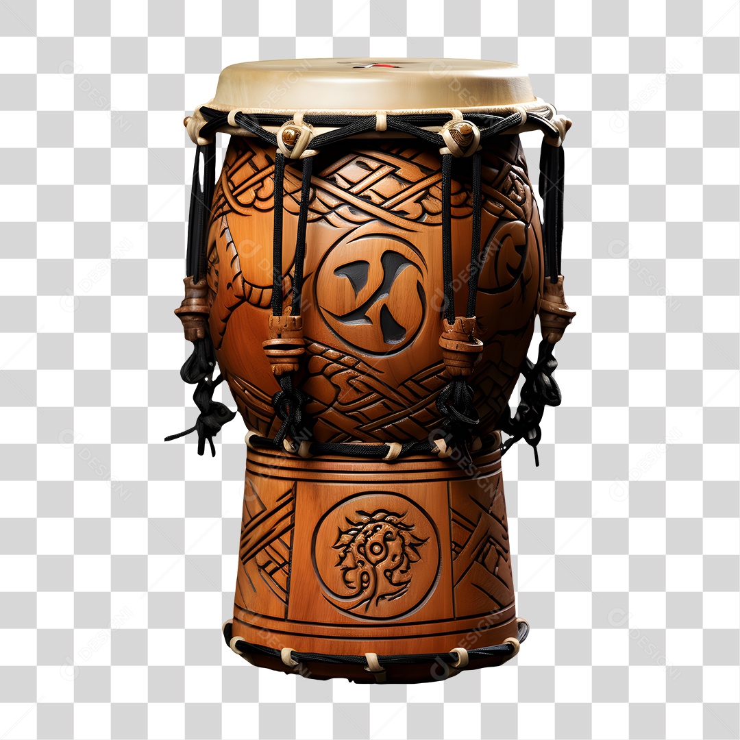 Tambor Para Capoeirista Tocar Esporte Afro-Brasileiro PNG Transparente