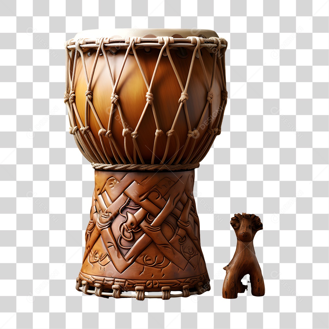 Tambor Para Capoeirista Tocar Esporte Afro-Brasileiro PNG Transparente