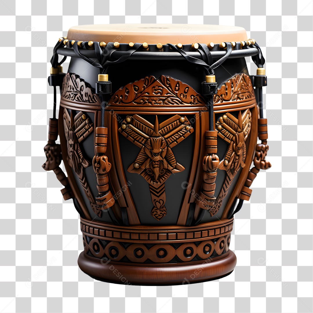 Tambor Para Capoeirista Tocar Esporte Afro-Brasileiro PNG Transparente