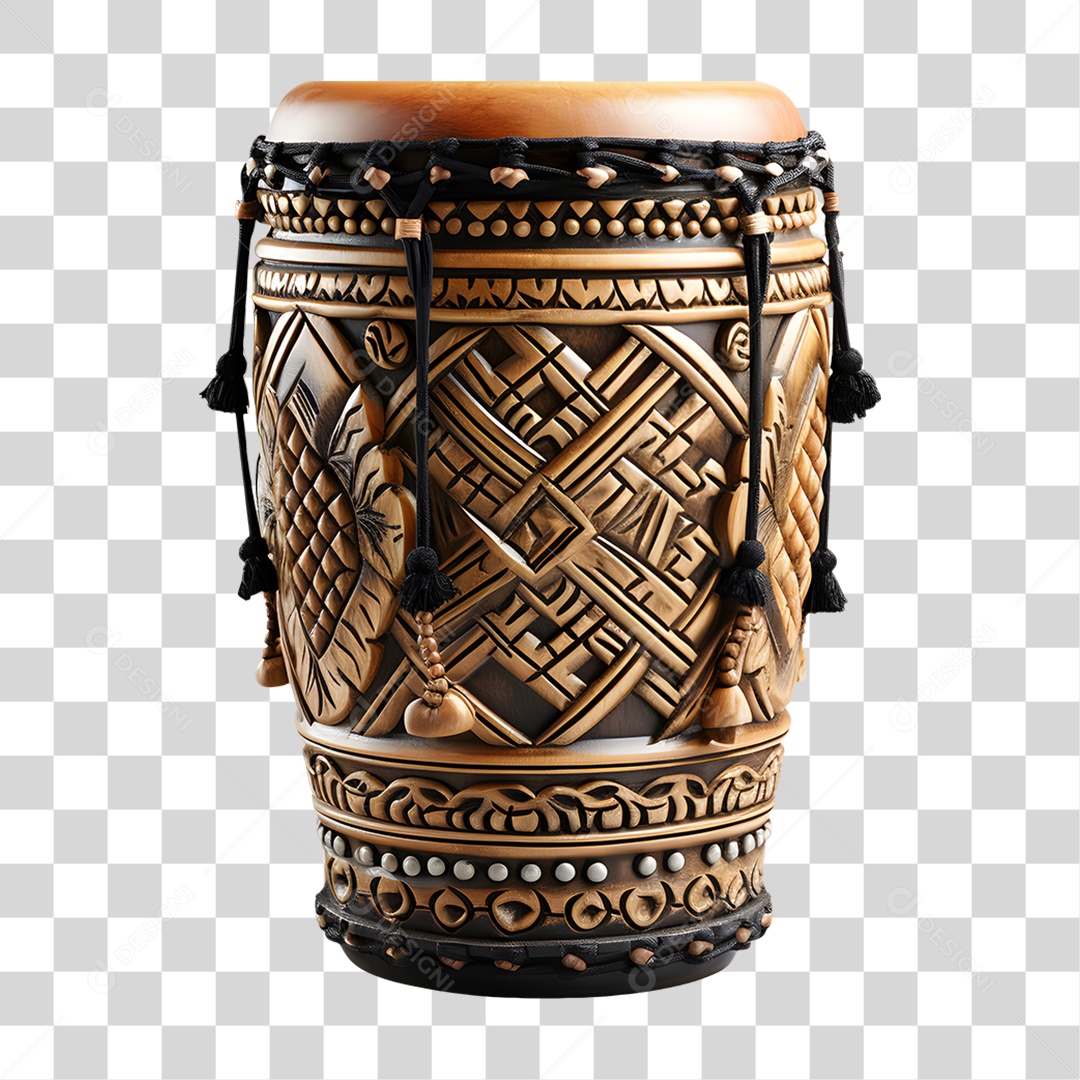 Tambor Para Capoeirista Tocar Esporte Afro-Brasileiro PNG Transparente