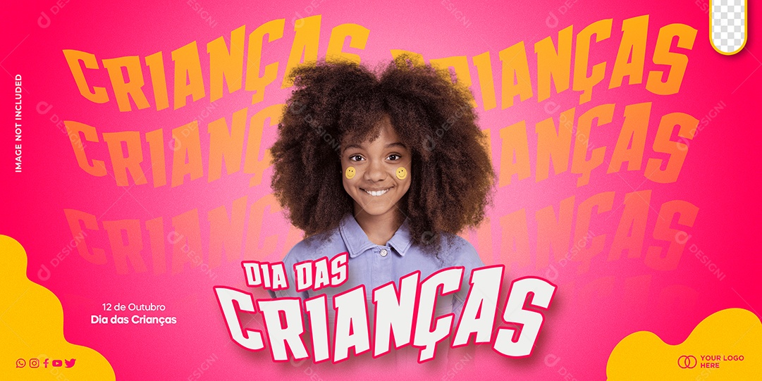 Banner Dia das Crianças 12 de Outubro Social Media PSD Editável