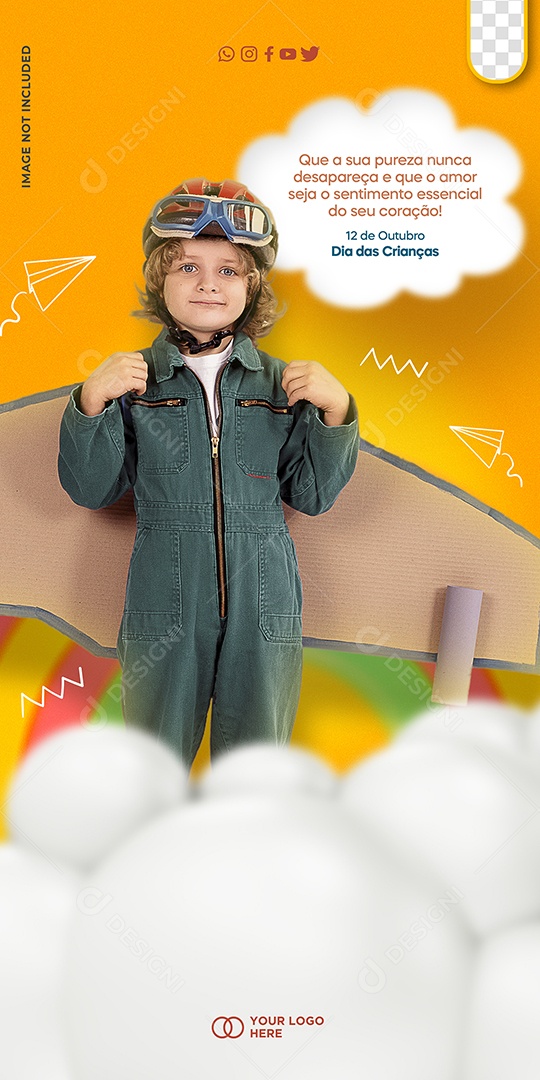 Story Dia das Crianças 12 de Outubro Social Media PSD Editável
