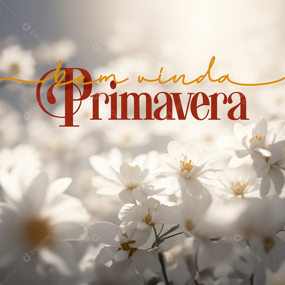 Social Media Bem Vinda Primavera PSD Editável
