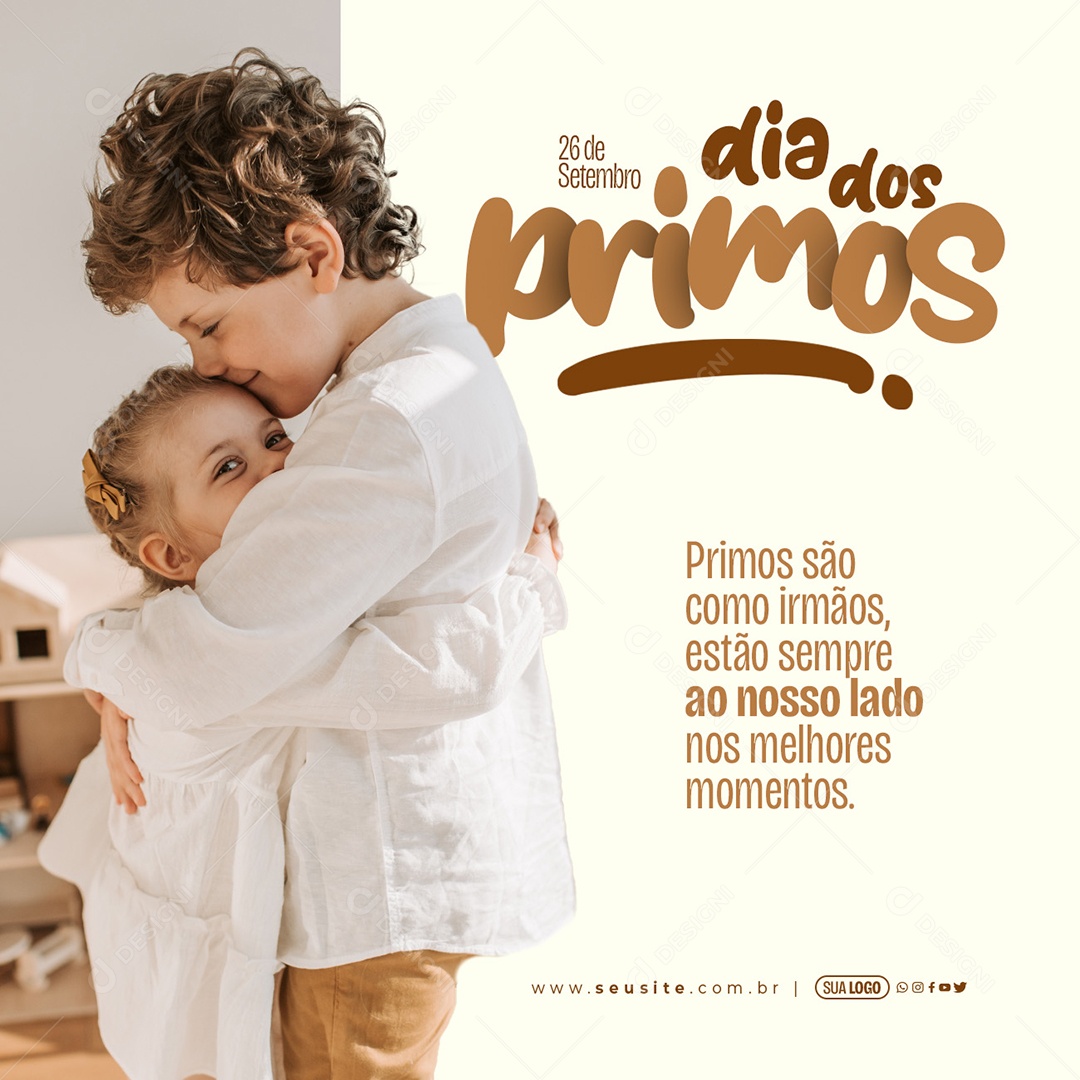Social Media São Como Irmãos Dia Dos Primos 26 De Setembro PSD Editável
