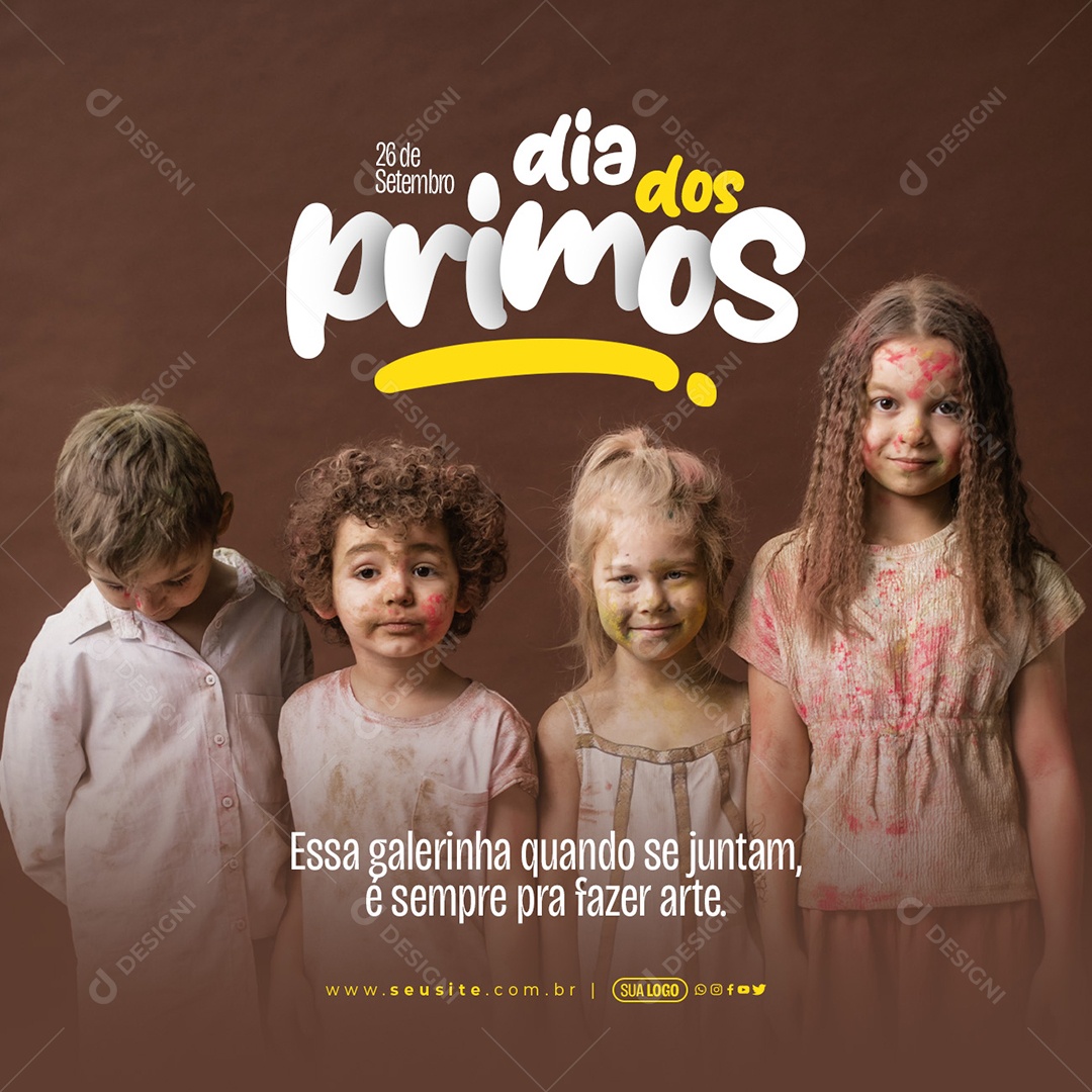 Dia Dos Primos 26 De Setembro Social Media PSD Editável