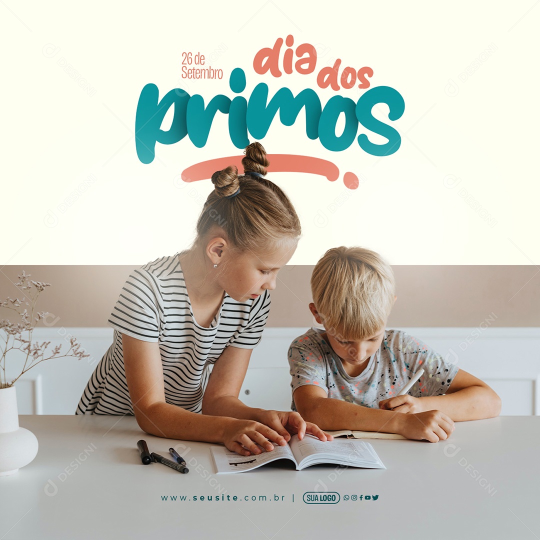 Social Media Dia Dos Primos 26 De Setembro PSD Editável