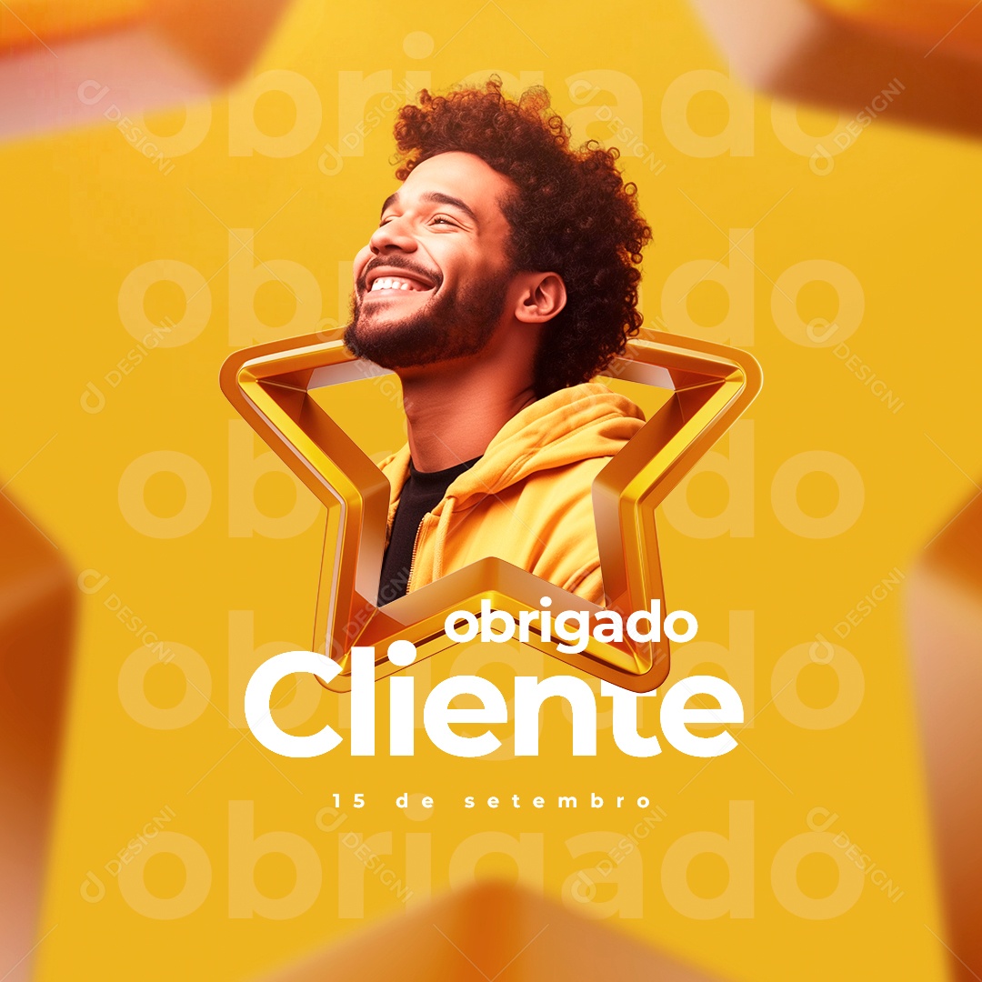Dia Do Cliente Obrigado 15 de Setembro Social Media PSD Editável