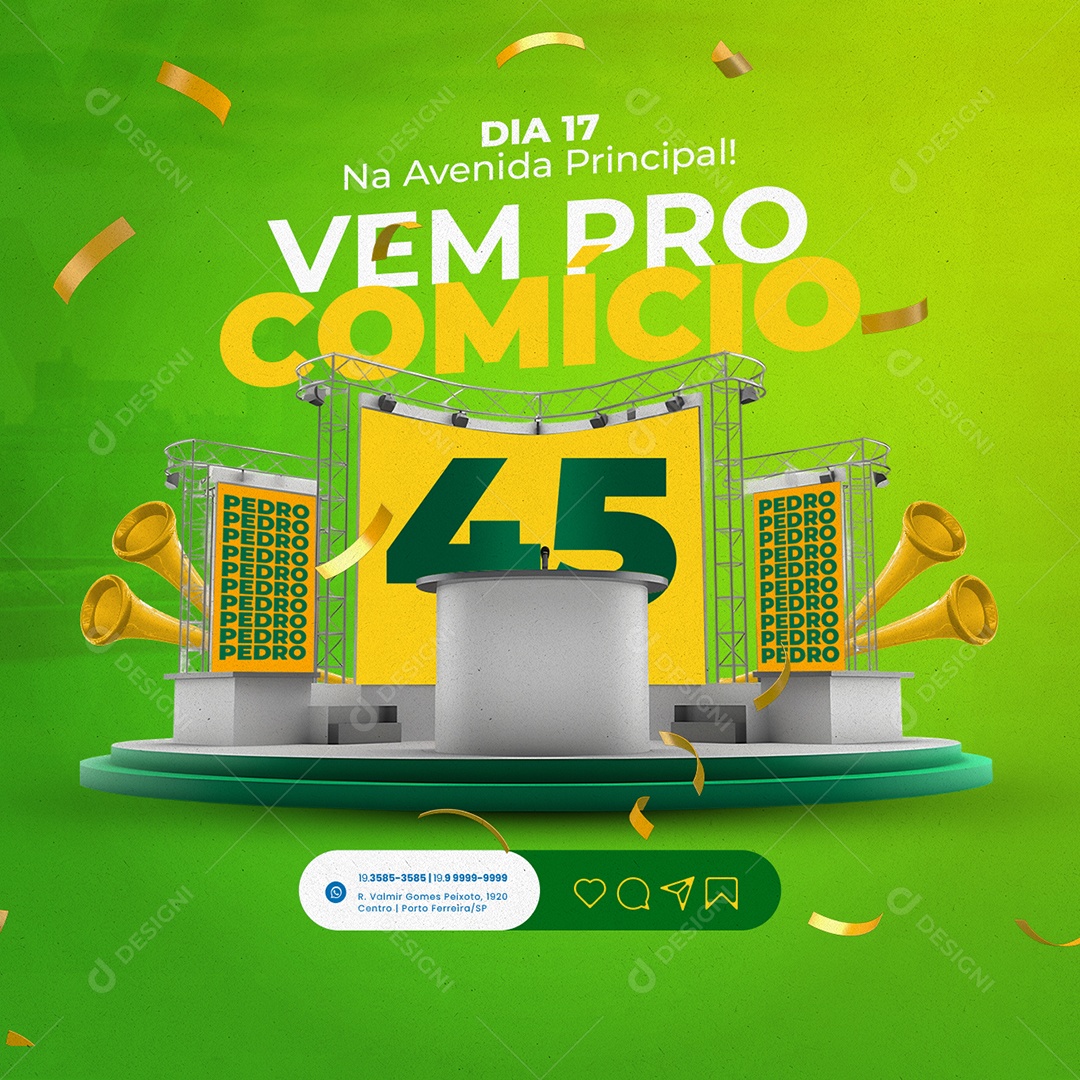 Politics On Main Avenue Comes To The Social Media Editable PSD Rally