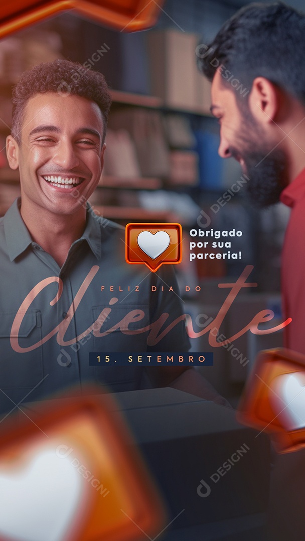 Story Dia Do Cliente Obrigado por sua Parceria Social Media PSD Editável