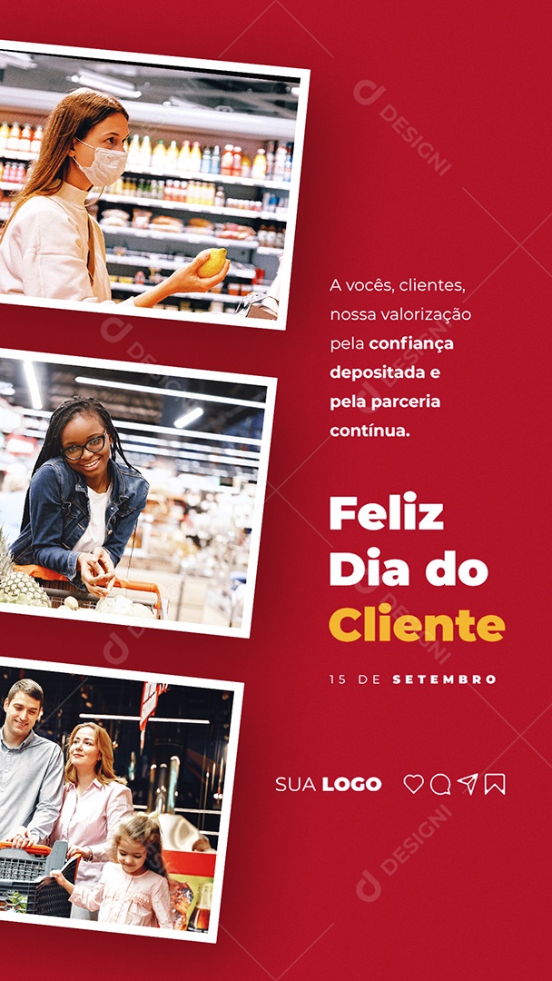 Story Feliz Dia Do Cliente 15 de Setembro Social Media PSD Editável