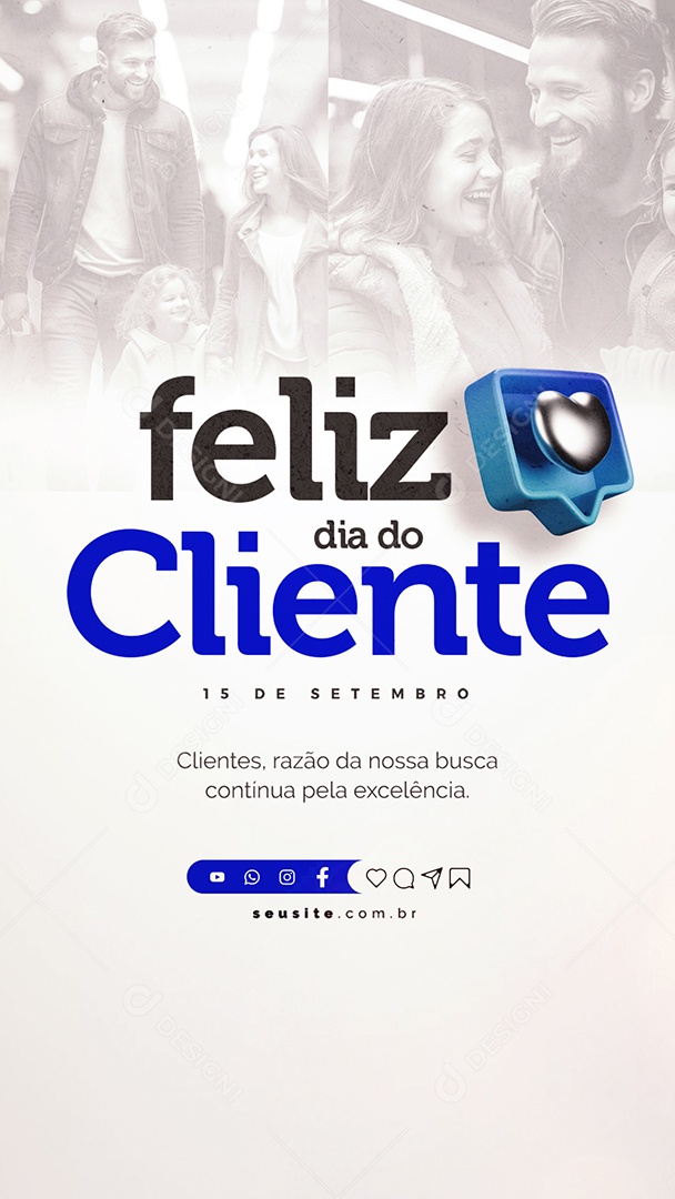 Story Feliz Dia Do Cliente 15 de Setembro Social Media PSD Editável