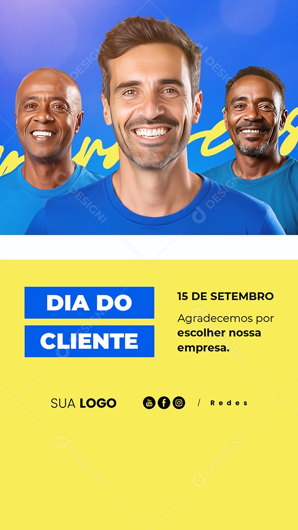Story Dia Do Cliente Agradecemos por Escolher nossa Empresa Social Media PSD Editável