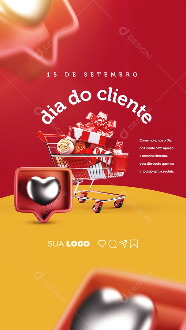 Story Dia Do Cliente 15 de Setembro Social Media PSD Editável