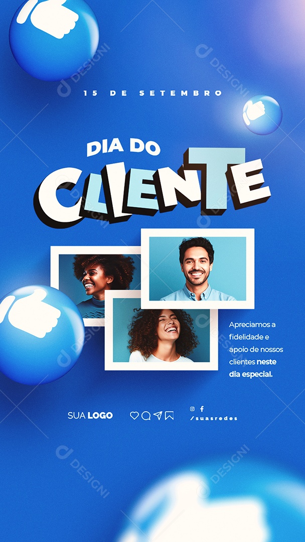 Story Dia Do Cliente 15 de Setembro Social Media PSD Editável