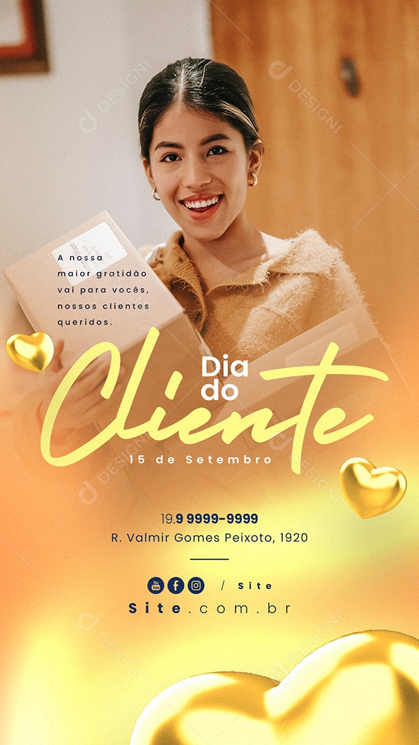 Story Dia Do Cliente A Nossa Maior Gratidão Social Media PSD Editável