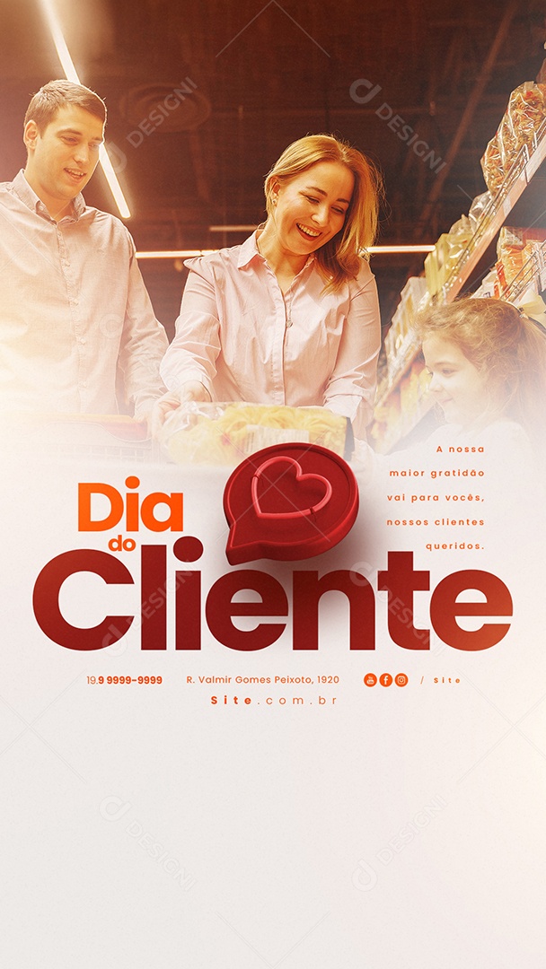 Story Dia Do Cliente A Nossa Maior Gratidão Social Media PSD Editável