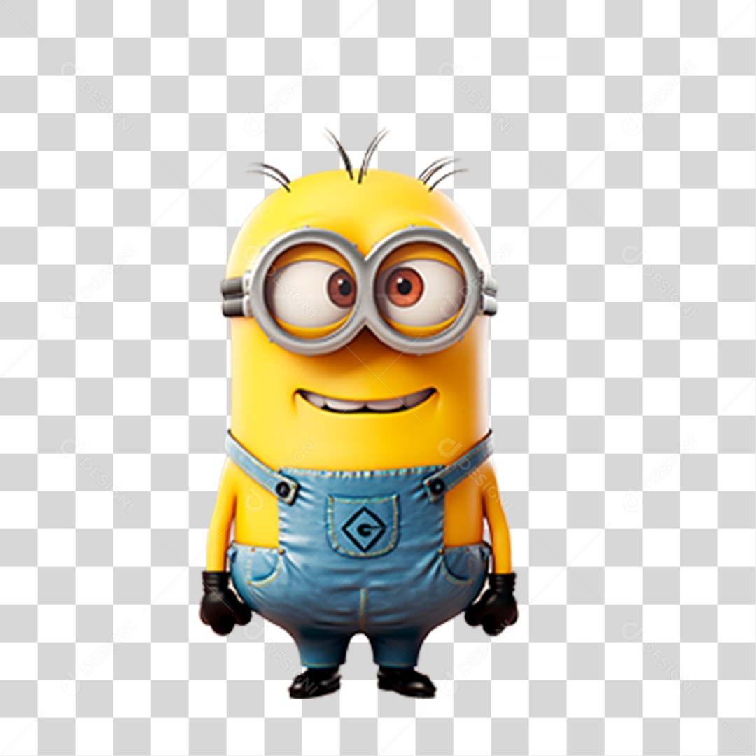 Minion Smile Desenho Animado PNG Transparente