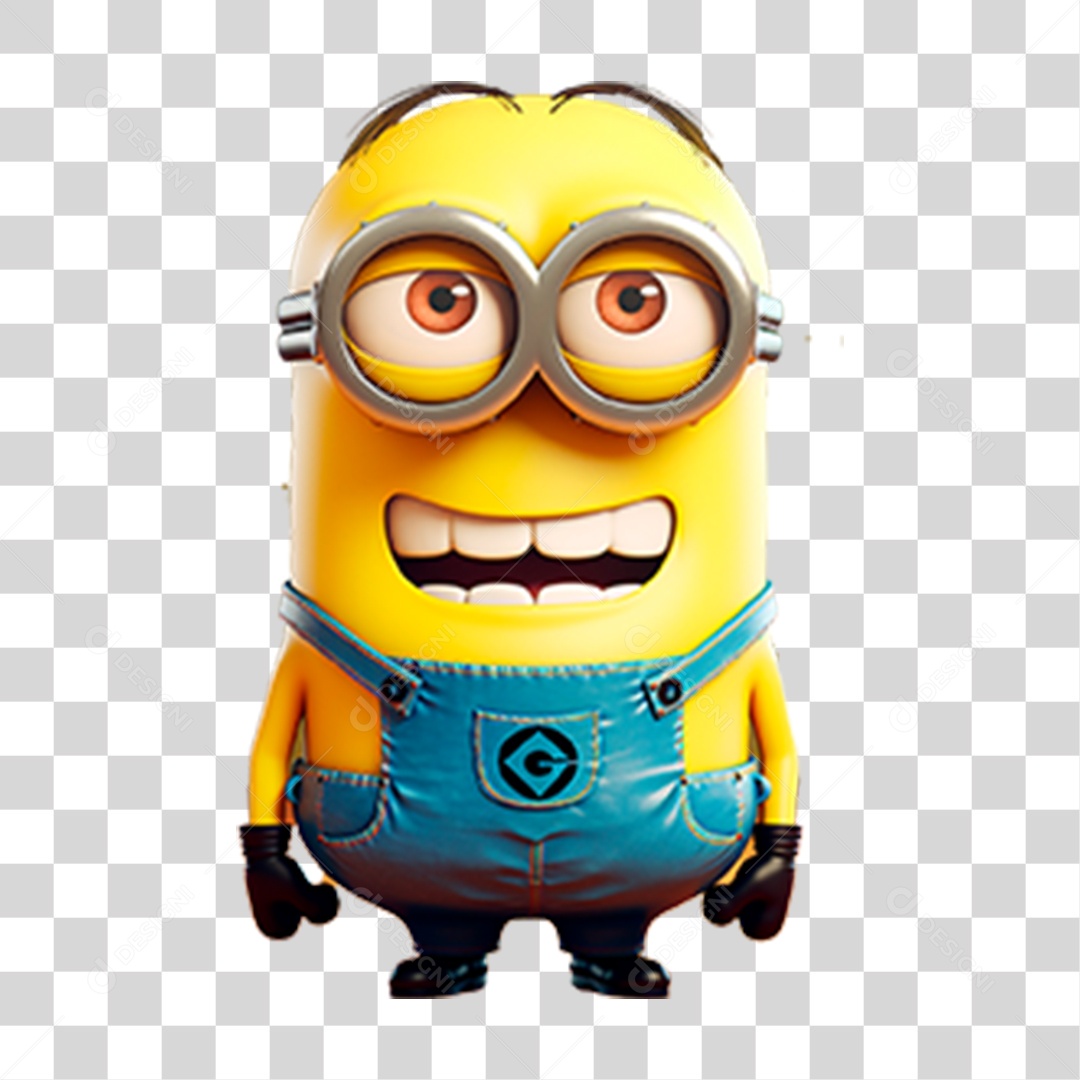 Minion Smile Desenho Animado PNG Transparente