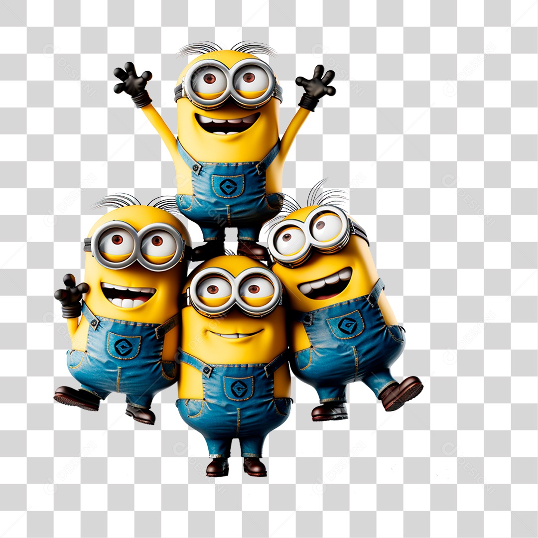 Minions Smile Desenho Animado PNG Transparente