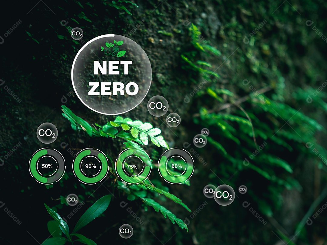 Conceito de redução de emissões de CO2, ambiente limpo e amigável sem emissões de dióxido de carbono.