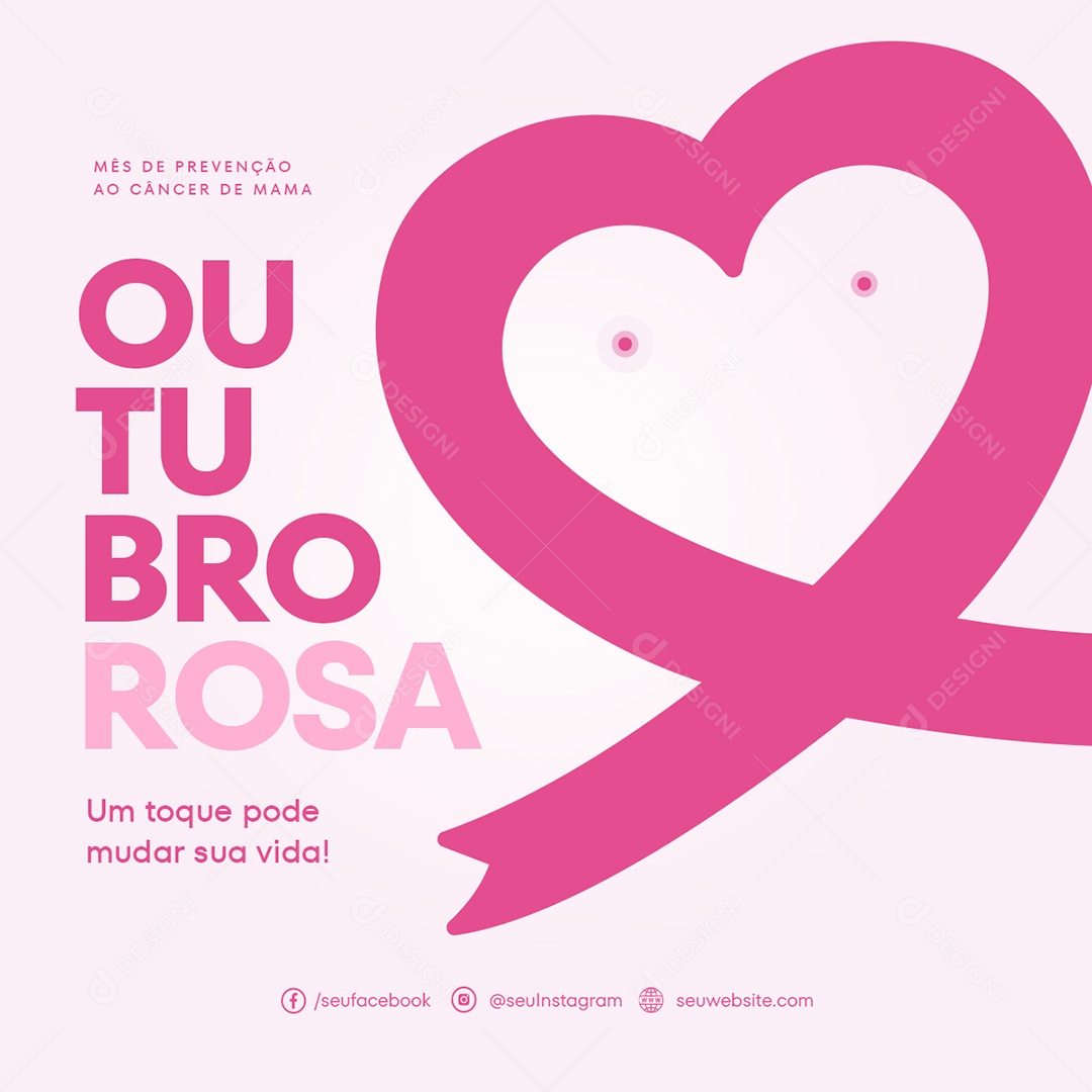 Mês De Prevenção Ao Câncer De Mama Outubro Rosa Social Media PSD Editável