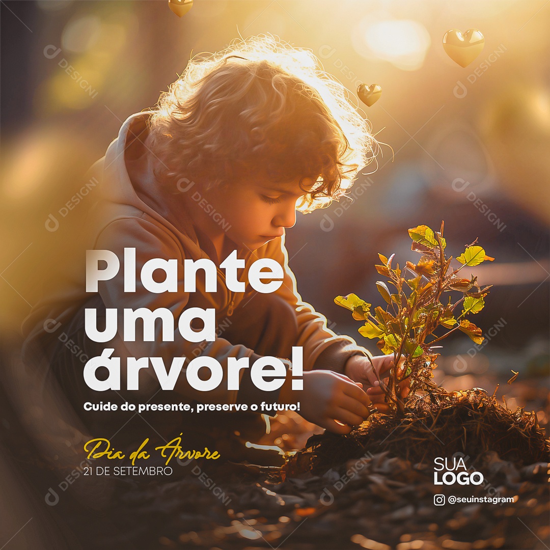 Social Media Plante Uma Árvore Preserve o Futuro PSD Editável