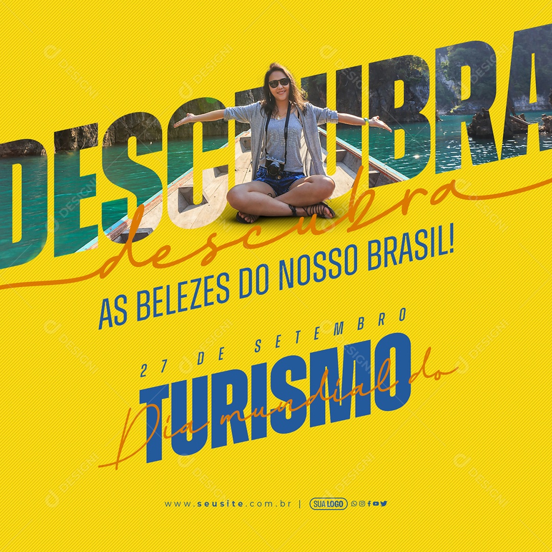 Dia Mundial Do Turismo 27 De Setembro Social Media PSD Editável