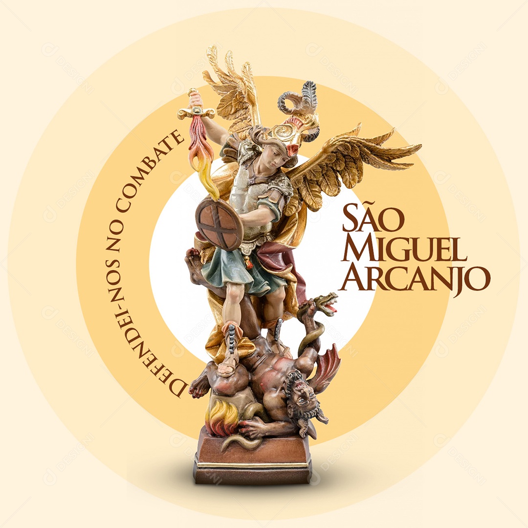 São Miguel Arcanjo Defende-Nos No Combate Social Media PSD Editável