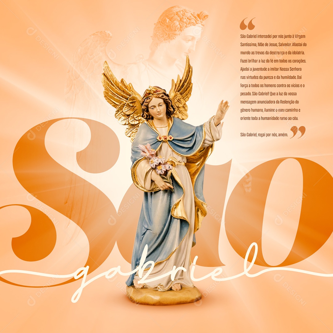 São Gabriel Vossa Mensagem Social Media PSD Editável