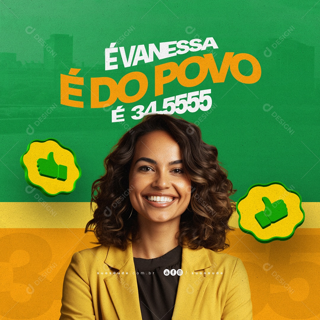 Política Candidata È Vanessa É Do Povo Social Media PSD Editável