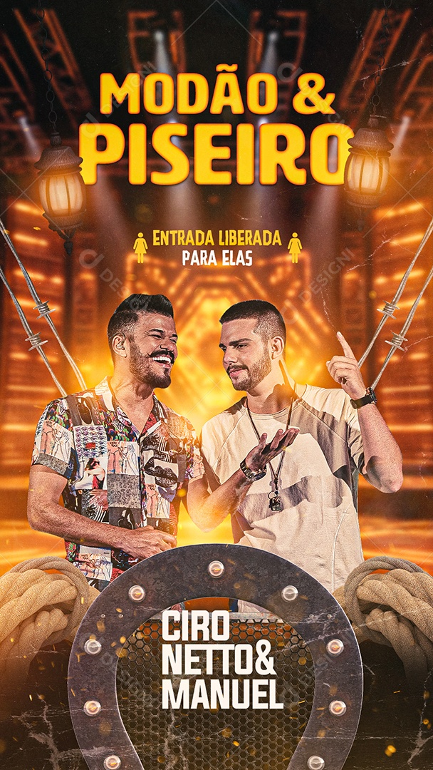 Story Flyer Modão & Piseiro Ciro Netto & Manuel Social Media PSD Editável
