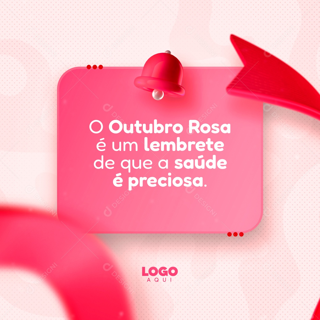 Social Media Outubro Rosa é Um Lembrete Que a Saúde é Preciosa PSD Editável
