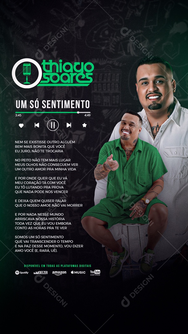 Flyer Story Thiago Soares Social Media PSD Editável