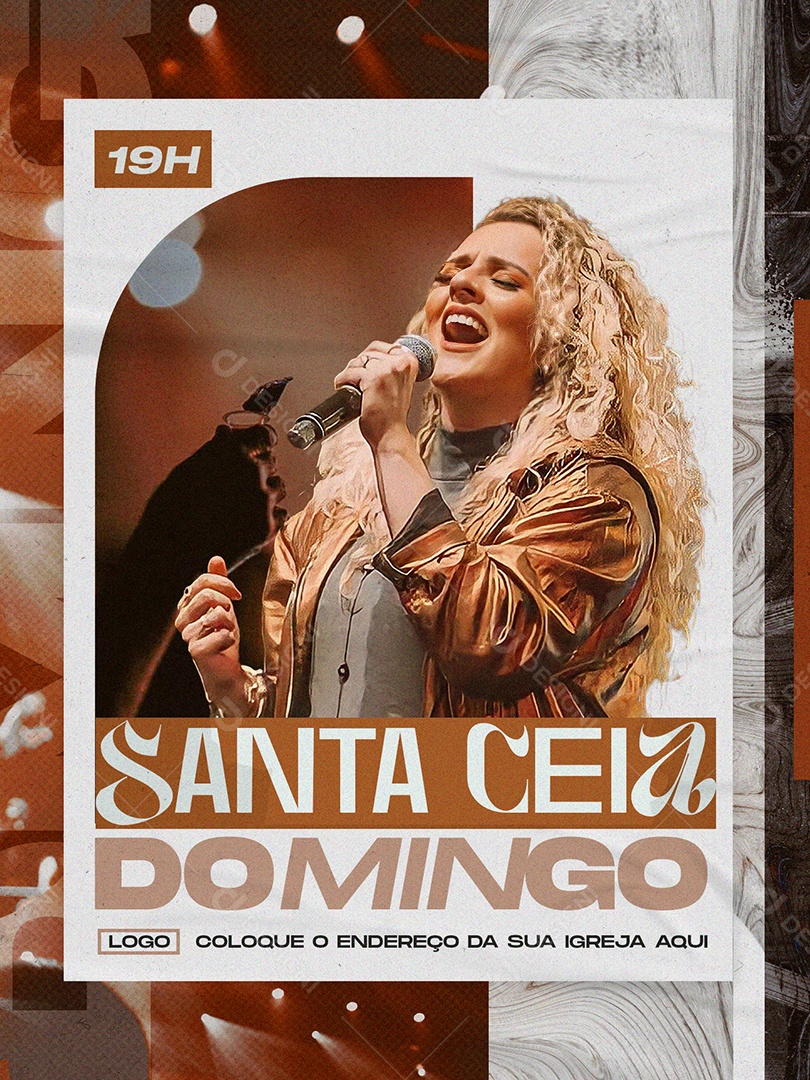 Santa Ceia Domingo Social Media PSD Editável