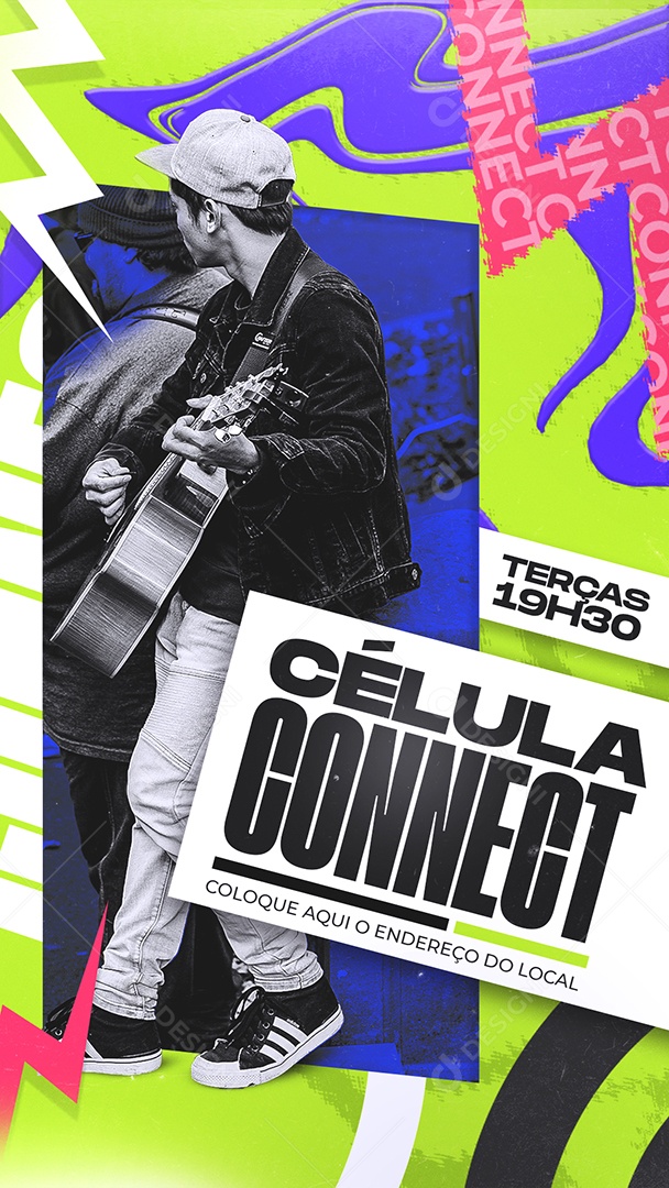 Social Media Flyer Story Célula Connect PSD Editável