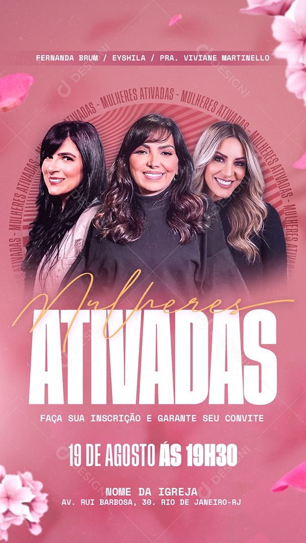 Social Media Flyer Mulheres Ativadas PSD Editável