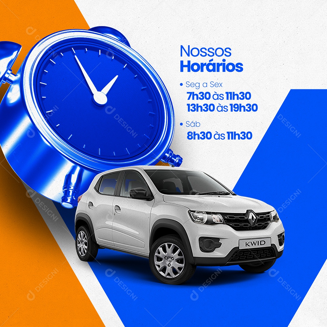 Oficina Mecânica Nossos Horários Social Media PSD Editável