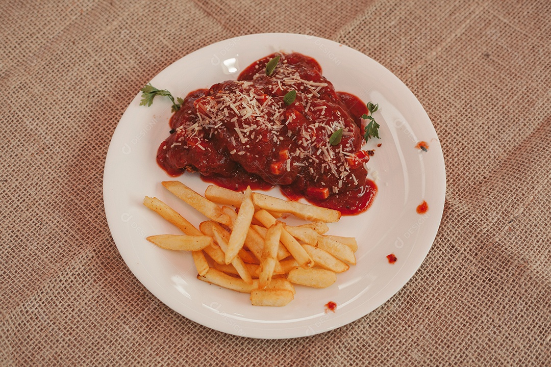 Delicioso frango parmegiana