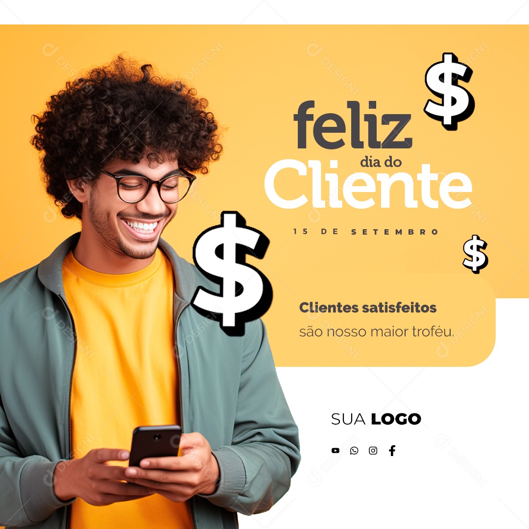 Feliz Dia Do Cliente 15 De Setembro Social Media PSD Editável