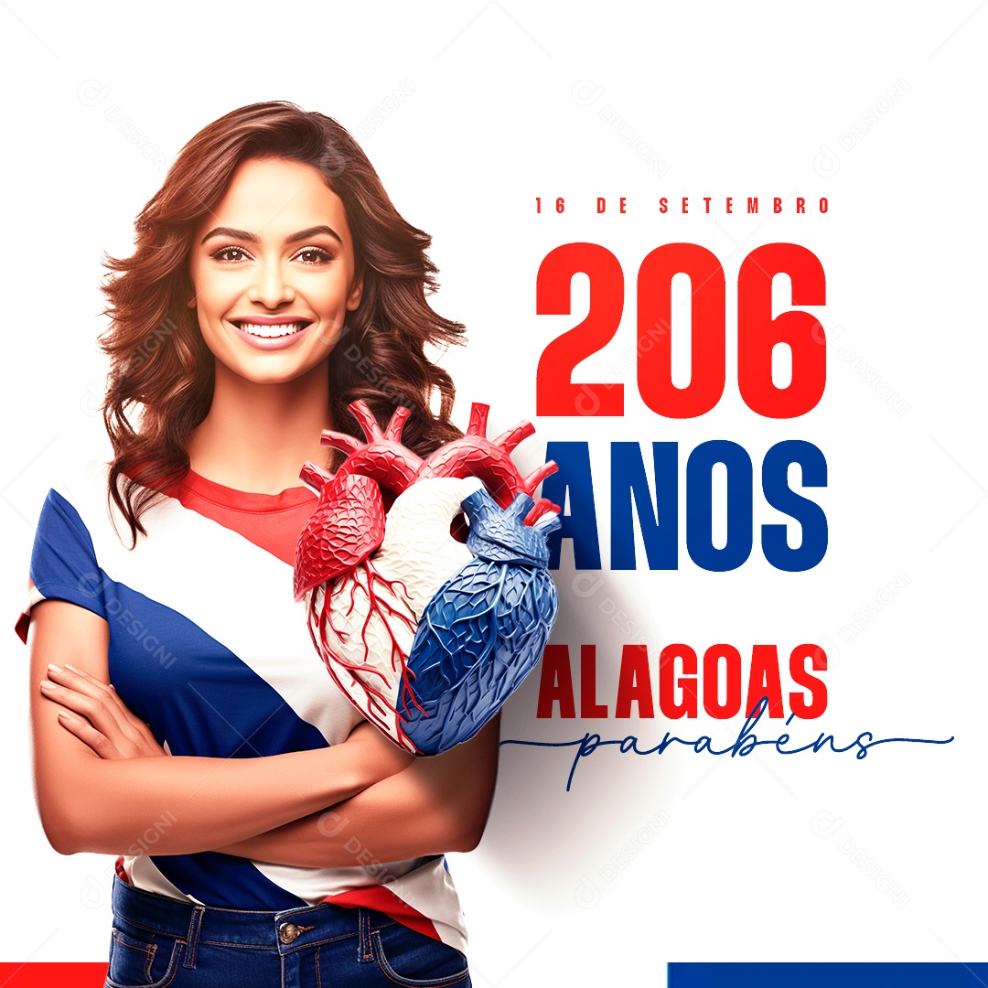 Aniversário Parabéns Alagoas 206 Anos 16 de Setembro Social Media PSD Editável