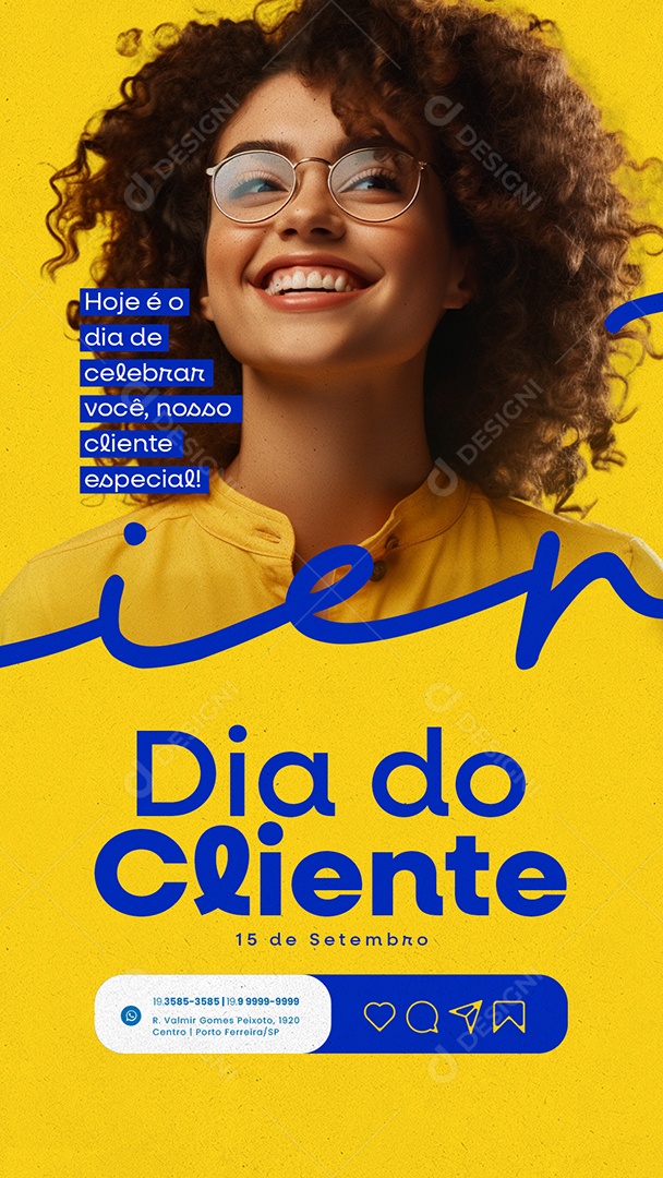 Story Dia Do Cliente Celebrar Você Nosso Cliente Especial Social Media PSD Editável