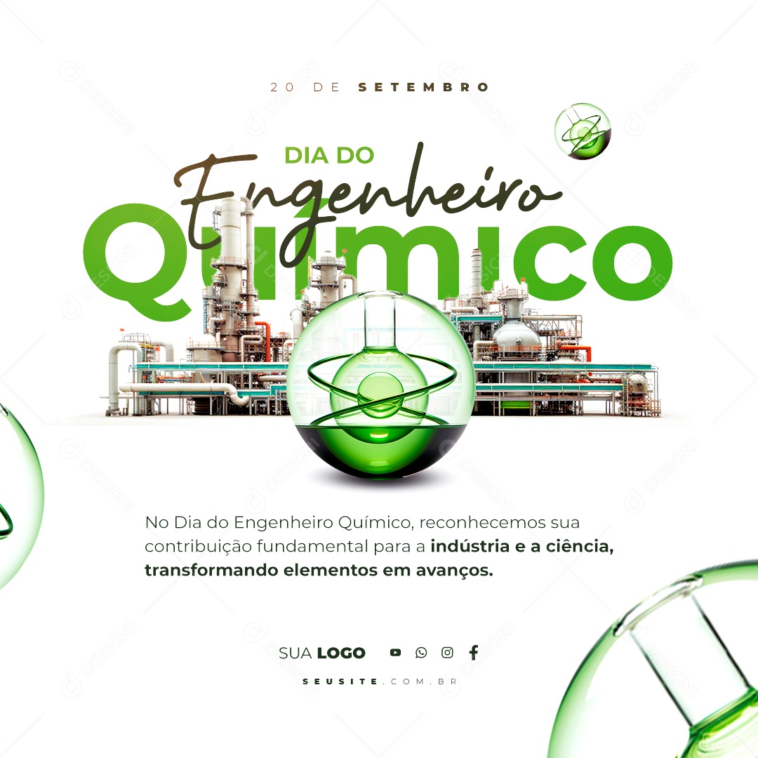 Dia Do Engenheiro Químico 20 de Setembro Social Media PSD Editável